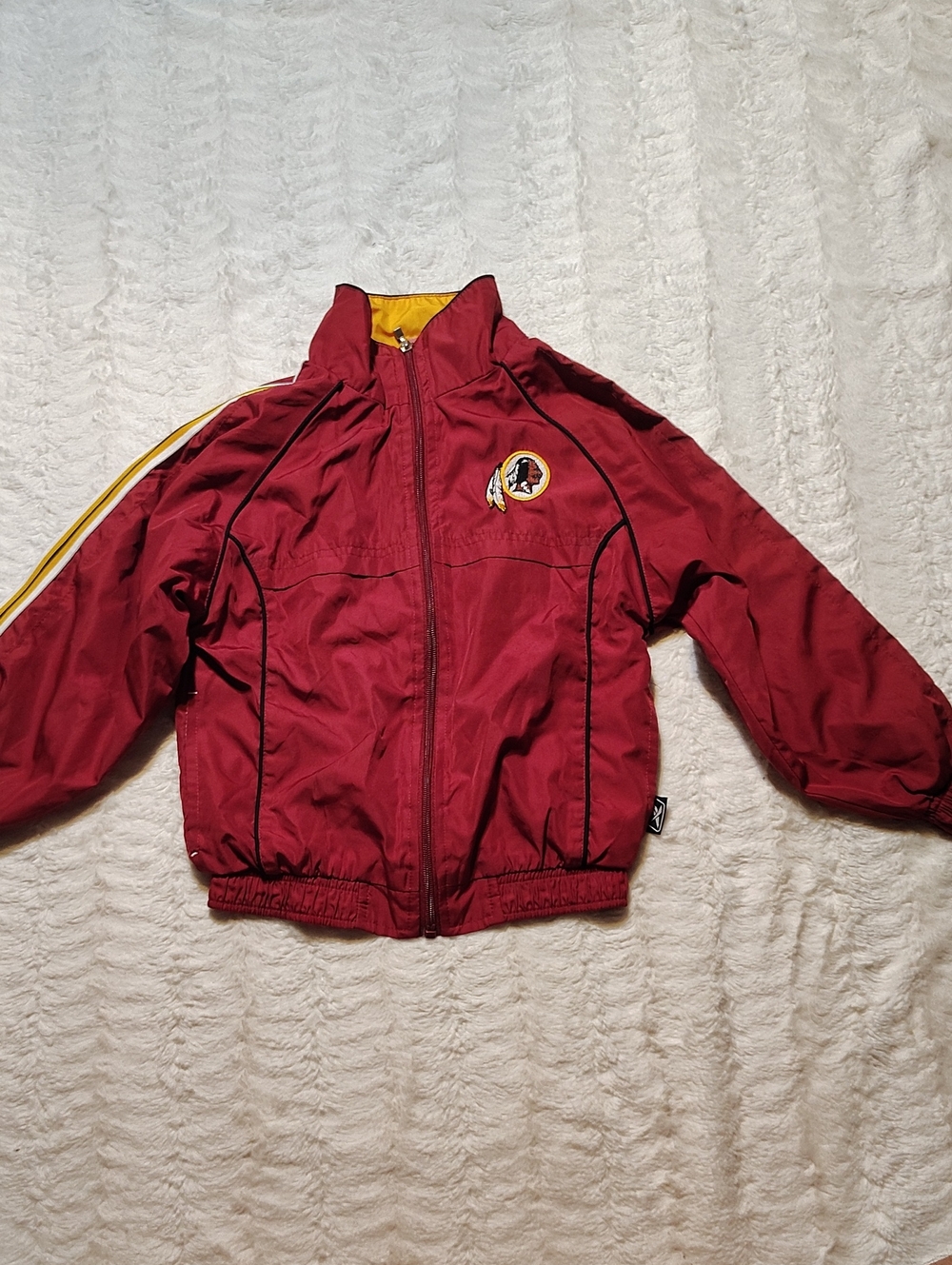 NFL Youth Burgundy Puffer Jacket with Yellow Accents